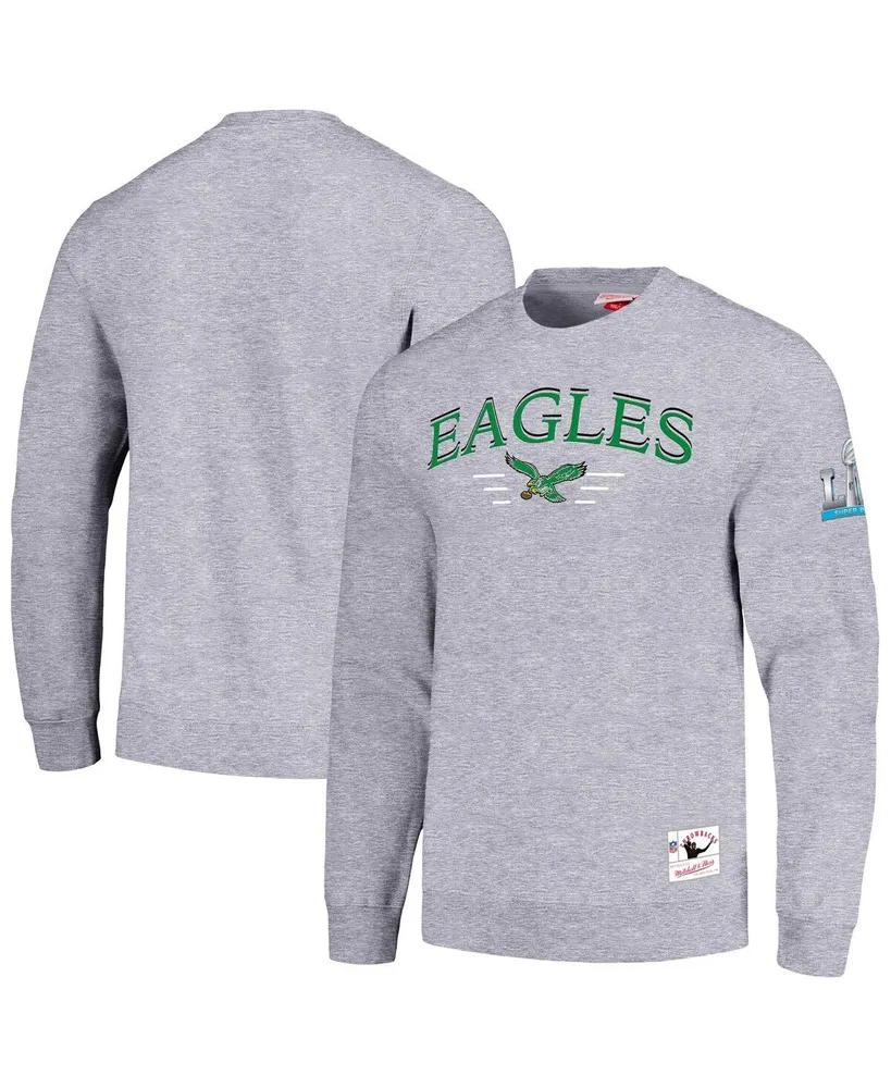 Men's Mitchell & Ness Gray Philadelphia Eagles Rings 2.0 Pullover Sweatshirt