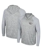 Men's Colosseum Gray Oregon State Beavers Cybernetic Raglan Quarter-Zip Hooded Top