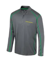 Men's Colosseum Black Oregon Ducks Cameron Quarter-Zip Windshirt