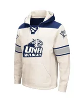 Men's Colosseum Cream New Hampshire Wildcats 2.0 Lace-Up Pullover Hoodie