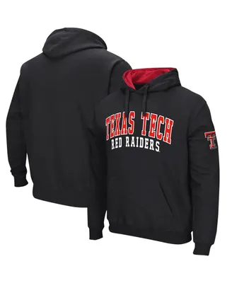 Men's Colosseum Black Texas Tech Red Raiders Double Arch Pullover Hoodie