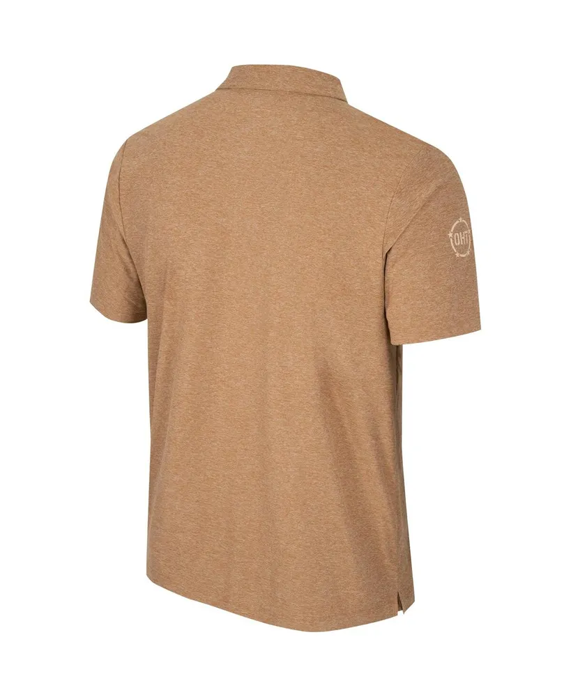 Men's Colosseum Khaki Lsu Tigers Oht Military-Inspired Appreciation Cloud Jersey Desert Polo Shirt
