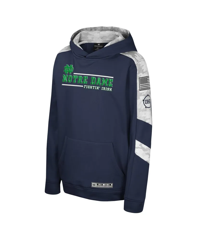 Big Boys Colosseum Navy Notre Dame Fighting Irish Oht Military-Inspired Appreciation Cyclone Digital Camo Pullover Hoodie