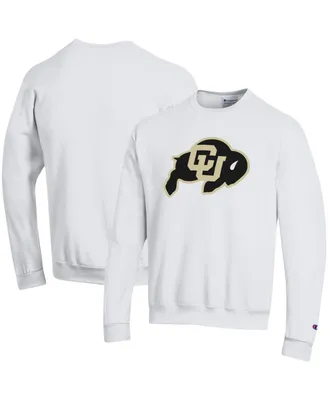 Men's Champion White Colorado Buffaloes Primary Logo Pullover Sweatshirt