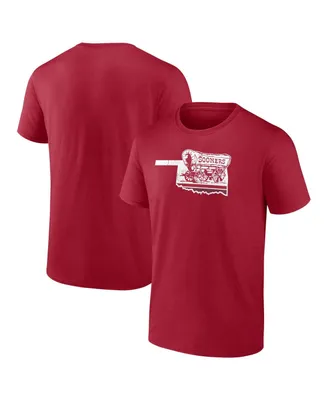 Men's Fanatics Crimson Distressed Oklahoma Sooners Sooner Schooner Fan T-shirt