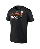 Men's Fanatics Trevor Zegras Black Anaheim Ducks Authentic Pro Prime Name and Number T-shirt