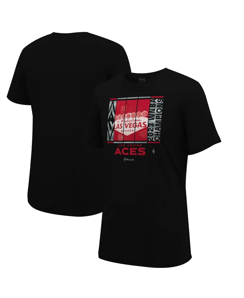 Men's and Women's Stadium Essentials Black Las Vegas Aces 2023 Wnba Finals Champions Skyline T-shirt