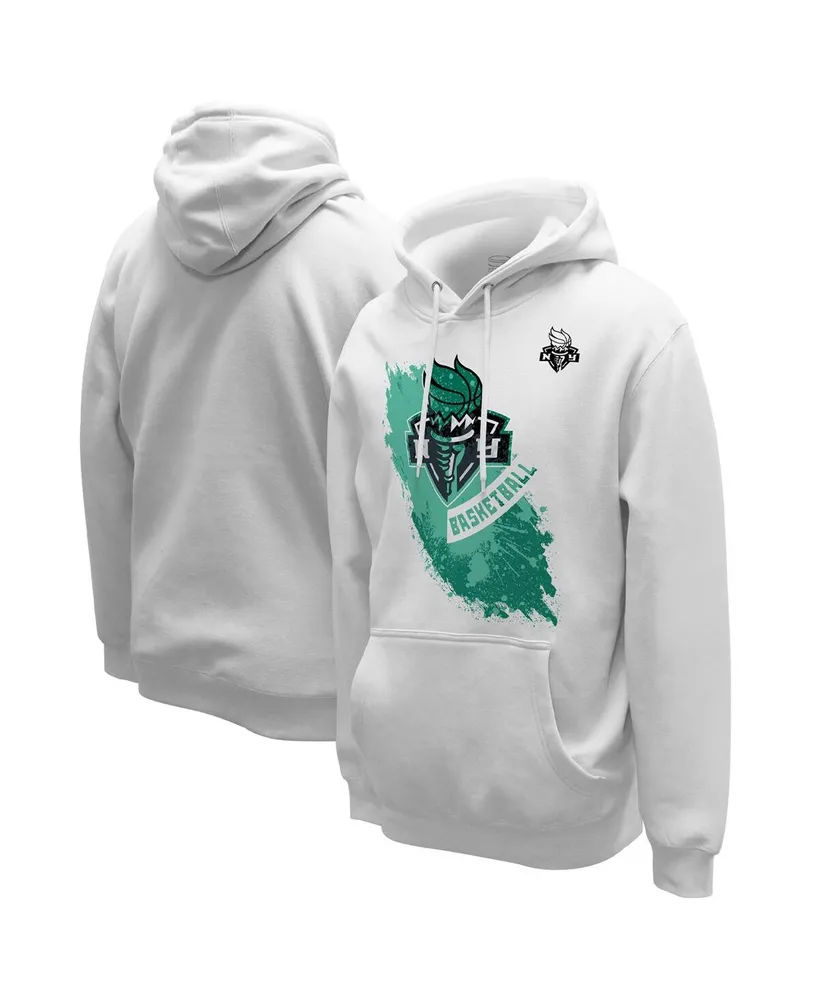 Men's and Women's Stadium Essentials White Distressed New York Liberty Splashed Pullover Hoodie