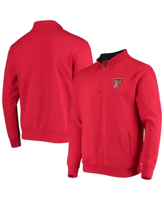 Men's Colosseum Red Texas Tech Raiders Tortugas Logo Quarter-Zip Jacket