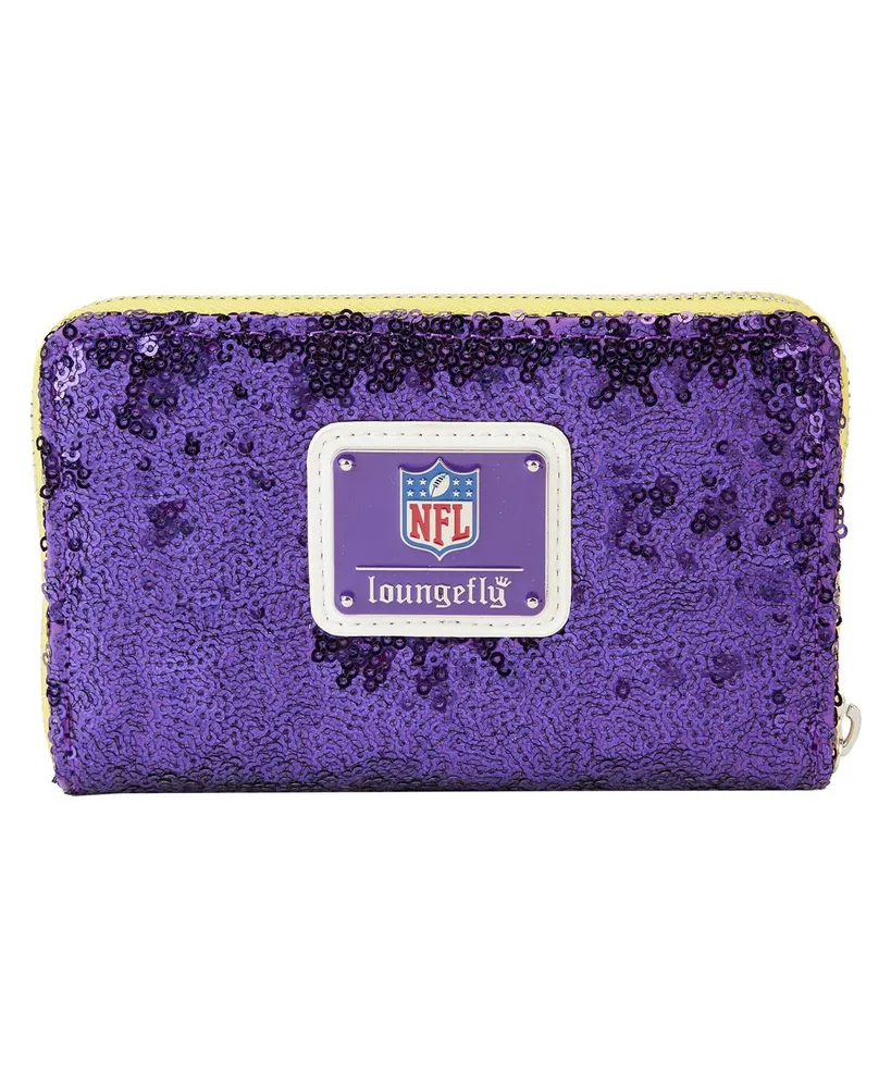 Women's Loungefly Minnesota Vikings Sequin Zip-Around Wallet