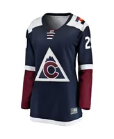 Women's Fanatics Nathan MacKinnon Navy Colorado Avalanche Alternate Breakaway Player Jersey