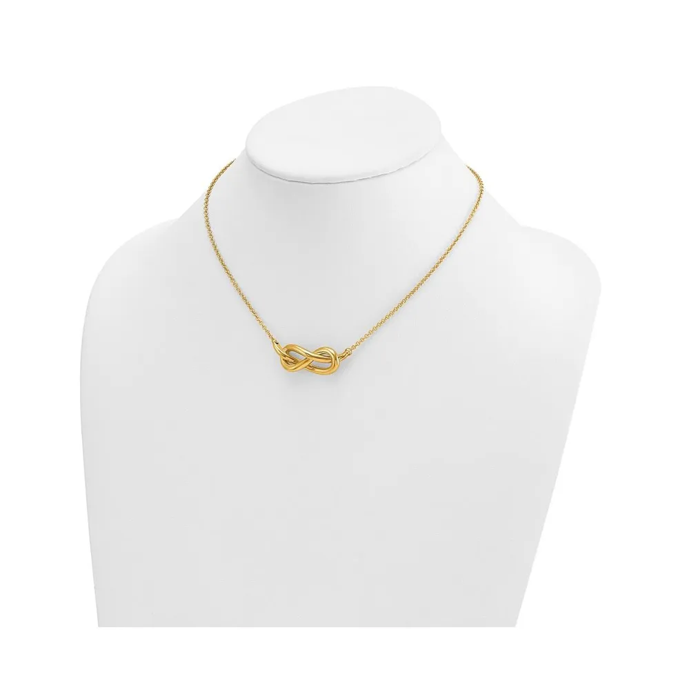 18k Yellow Gold Infinity Bar Necklace