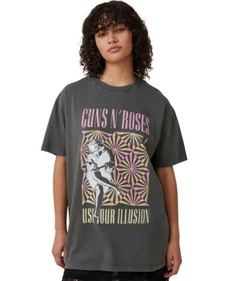 Cotton On Women's The Oversized Guns N Roses T-shirt