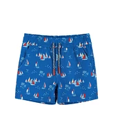 Andy & Evan Little Boys Toddler/Child Sailboat Print Boardshort