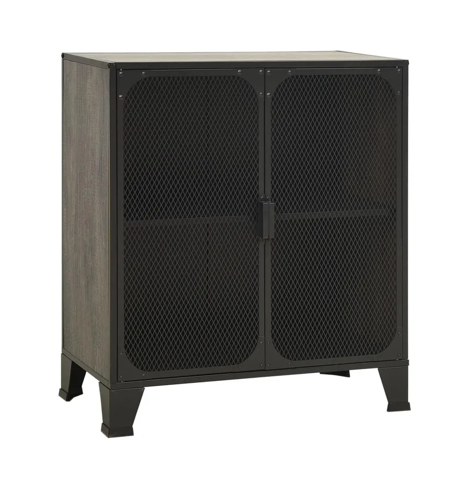 Storage Cabinet Gray 28.3"x14.2"x32.3" Metal and Mdf