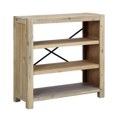 3-Tier Bookcase 31.5"x11.8"x31.5" Solid Wood Acacia