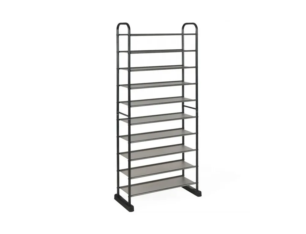 10-Tier Free-Standing Metal Frame Shoe Rack