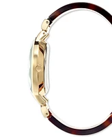 I.n.c. International Concepts Women's Brown Half-Bangle Bracelet Watch 36mm, Created for Macy's