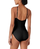 kate spade new york Women's High-Neck Rosette One-Piece Swimsuit