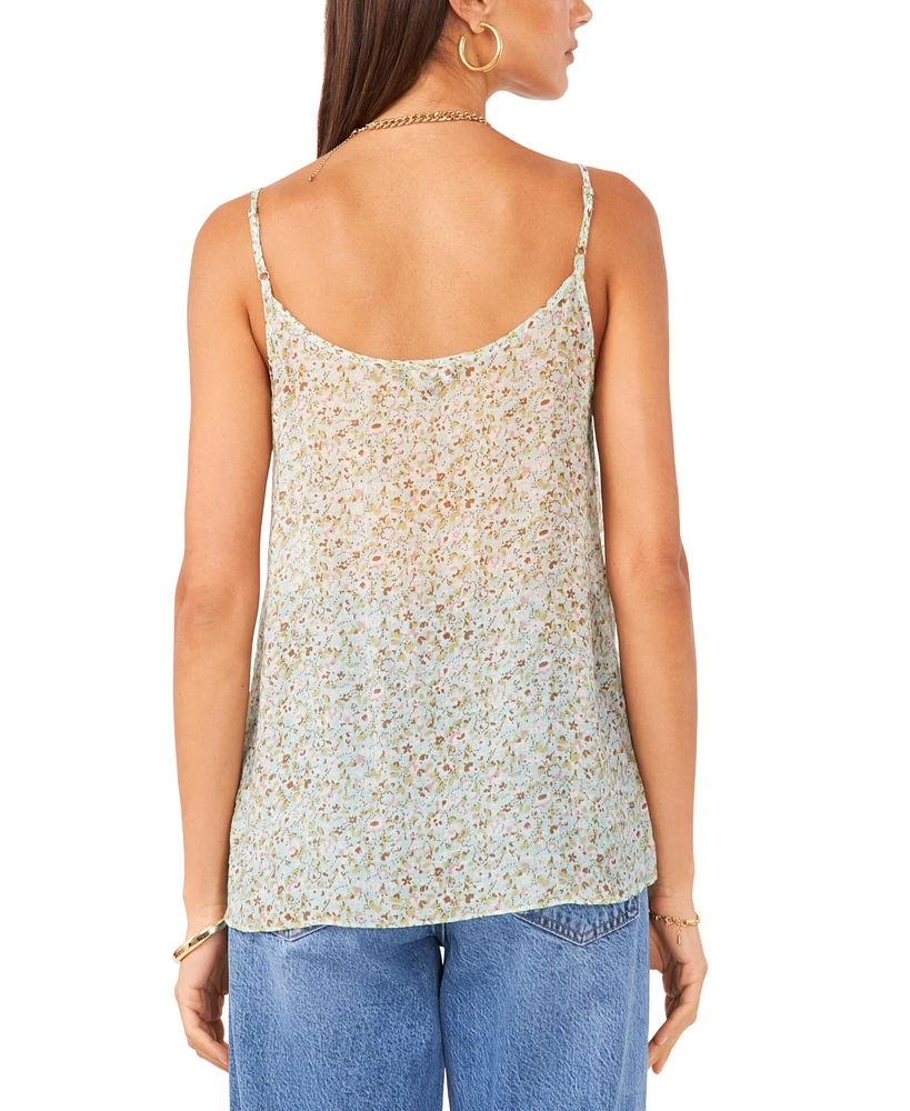 1.state Women's Printed V-Neck Sleeveless Cami Top