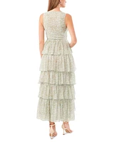 1.state Women's Sleeveless Tiered Maxi Dress
