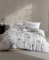 Calvin Klein Aquarelle Floral Cotton Melange Gauze Duvet Cover Sets