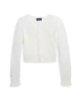 Polo Ralph Lauren Big Girls Pointelle-Knit Cotton Cardigan Sweater