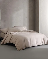 Calvin Klein Naturals Solid Cotton Tencel 3 Piece Duvet Cover Set