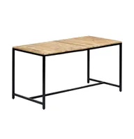 Dining Table 55.1"x27.6"x29.5" Solid Rough Mango Wood