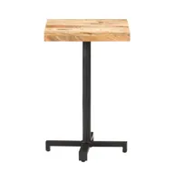 Bistro Table Square 19.7"x19.7"x29.5" Rough Mango Wood