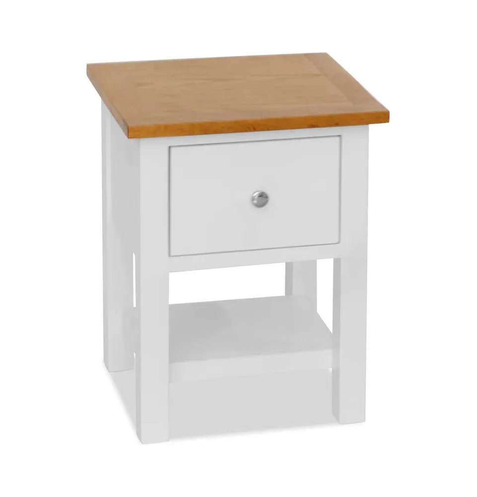 Nightstand 14.2"x11.8"x18.5" Solid Oak Wood