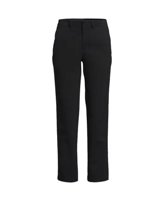 Lands' End Petite Mid Rise Classic Straight Leg Chino Ankle Pants
