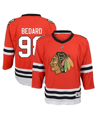 Toddler Boys and Girls Connor Bedard Red Chicago Blackhawks Home Replica Player Jersey