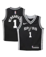 Preschool Boys and Girls Nike Victor Wembanyama Black San Antonio Spurs Swingman Player Jersey - Icon Edition