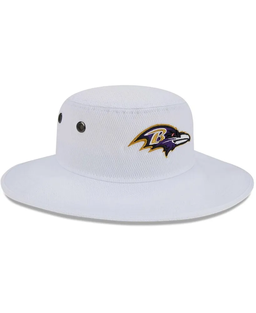 Men's New Era White Baltimore Ravens 2023 Nfl Training Camp Panama Bucket Hat