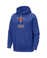 Men's Nike Blue New York Knicks 2023/24 City Edition Essential Club Pullover Hoodie