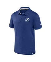 Men's Fanatics Blue Tampa Bay Lightning Authentic Pro Jacquard Polo Shirt