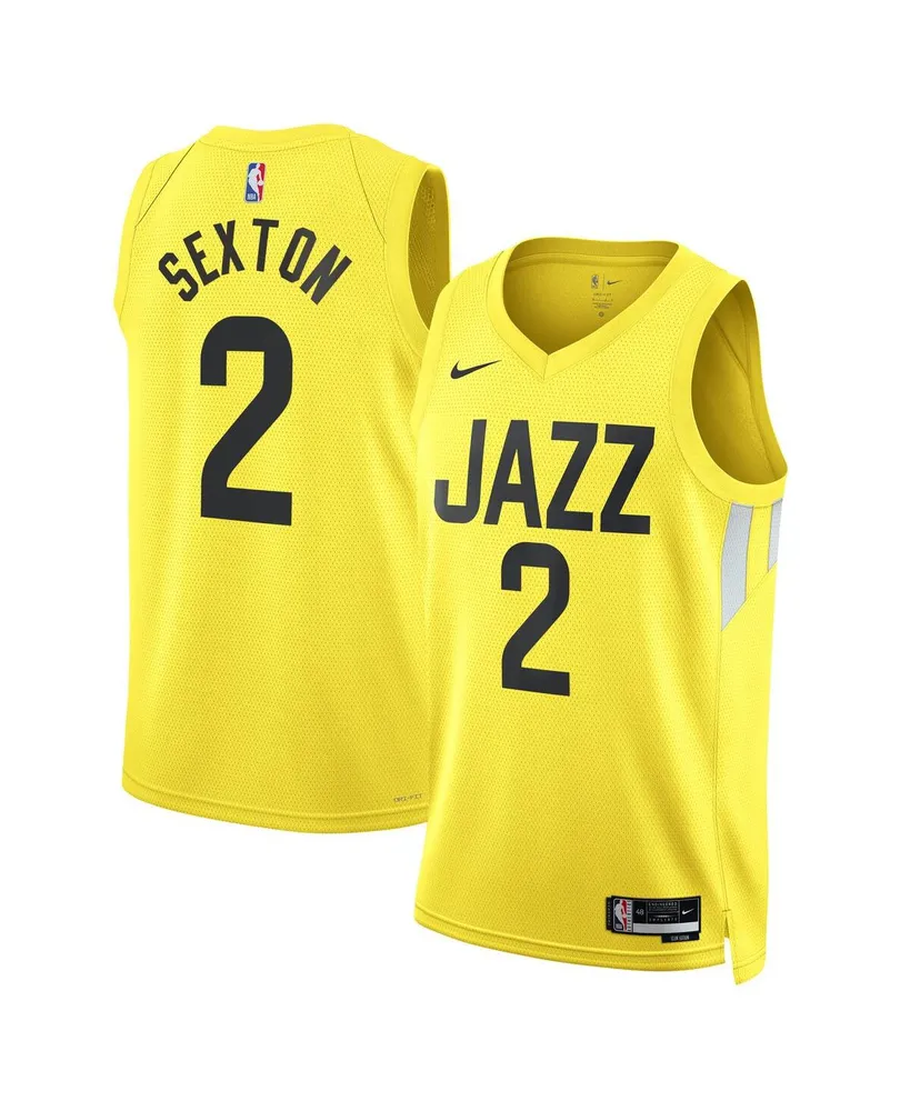 Men's and Women's Nike Collin Sexton Gold Utah Jazz Swingman Jersey - Icon Edition