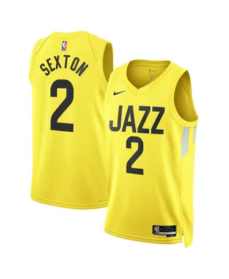 Men's and Women's Nike Collin Sexton Gold Utah Jazz Swingman Jersey - Icon Edition