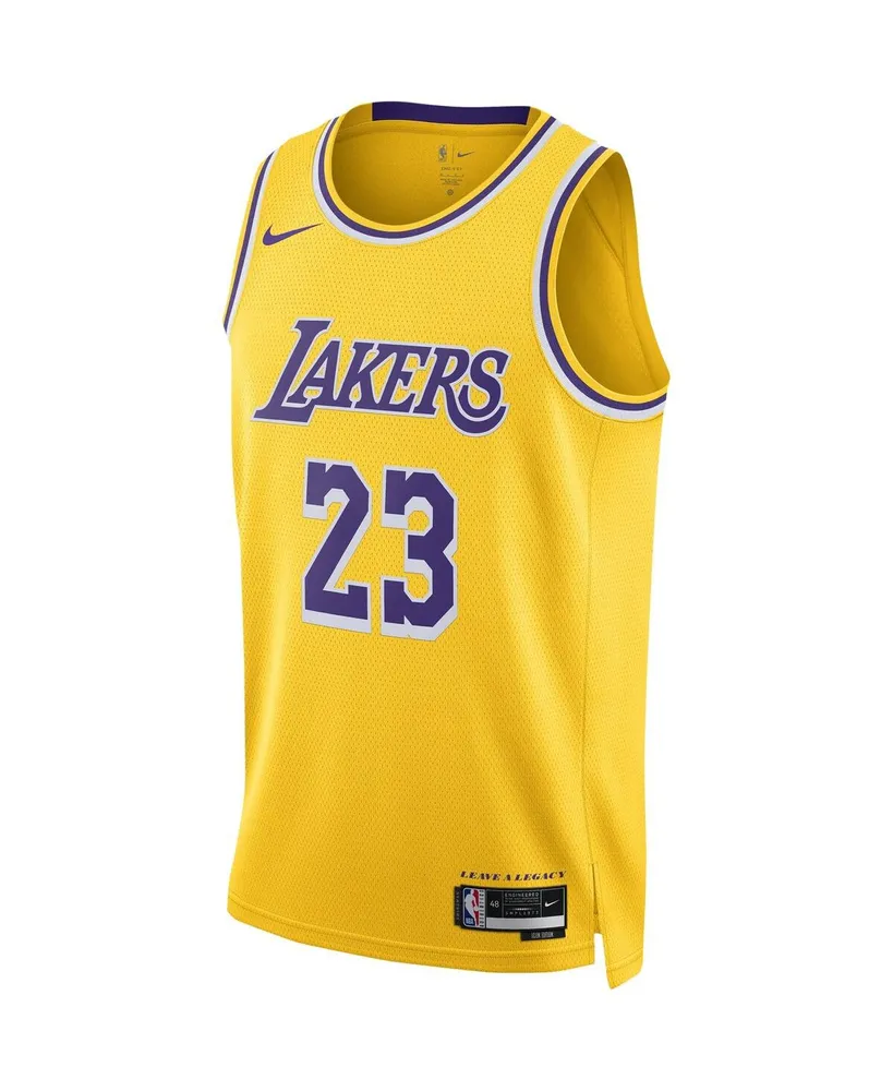 Men's and Women's Nike LeBron James Gold Los Angeles Lakers Swingman Jersey - Icon Edition