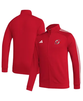 Men's adidas Red New Jersey Devils Raglan Full-Zip Track Jacket
