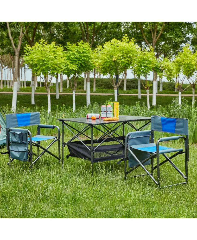 Simplie Fun 3-Piece Folding Outdoor Table and Chairs Set
