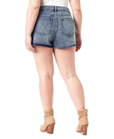 Jessica Simpson Trendy Plus Size Hug Me High-Rise Jean Shorts