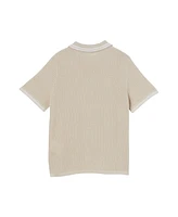 Cotton On Toddler and Little Boys Knitted Short Sleeve Shirt