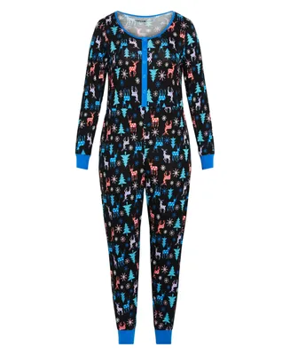 Plus Size Festive Print Onesie