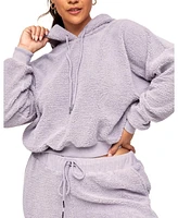 Adore Me Plus Dorothea Sherpa Sweatshirt & Pant Loungewear Set