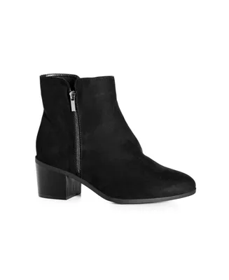 Womens Wide Fit Jean Ankle Boot - black