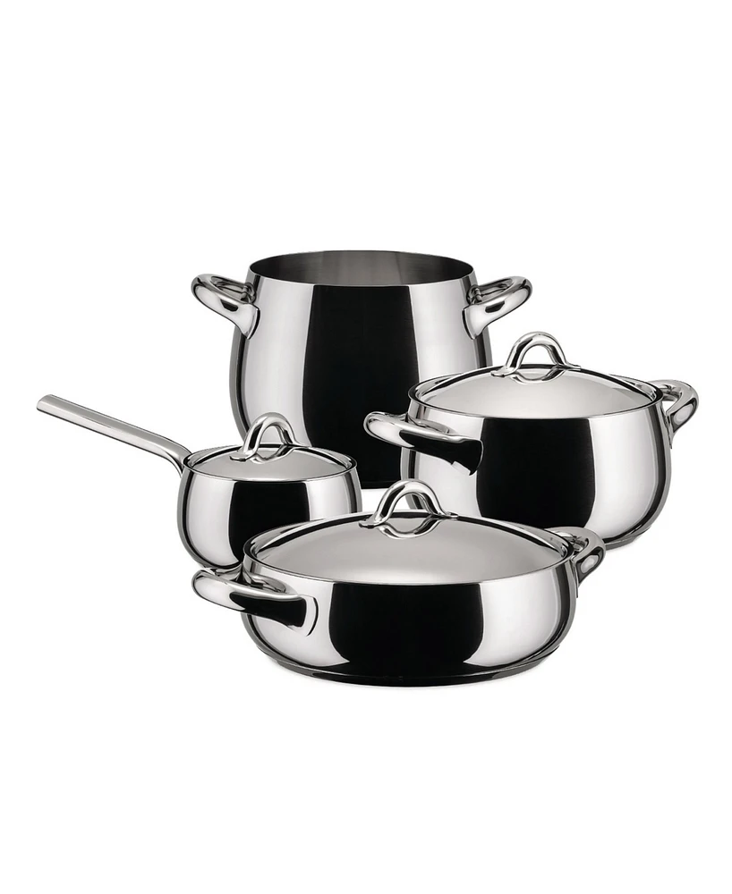 Alessi Mami Stainless Steel 7 Pc Cookware set