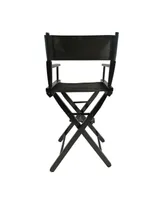 Simplie Fun Folding Black Director's Chair Set - 2 Pieces