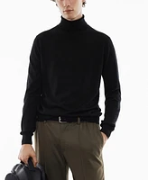 Mango Men's 100% Merino Wool Turtleneck Sweater